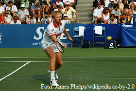 Boris Becker in action
