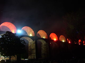 Bietigheimer Viadukts beim Feuerwerk