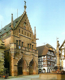 Marktplatz Bretten mit Melanchthonhaus